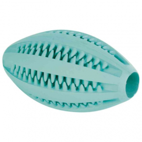 Дентална кучешка играчка Trixie Denta Fun rugby ball, mint flavour ръгби топка с аромат на мента